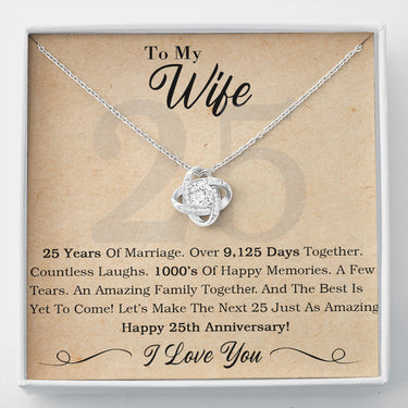 iWow Meaningful Quote 25th Wife The Best is Yet to Come Necklace On Christmas, Birthday